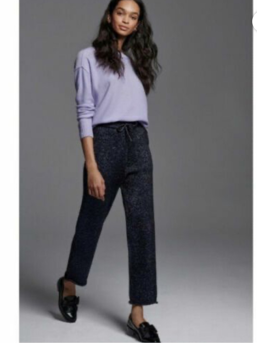 Anthropologie Sparkle Navy Drawstring Joggers M